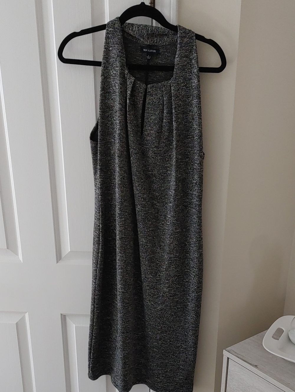 Max Edition Black Heathered Midi Dress